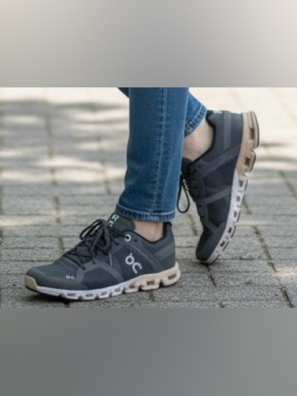 On CLOUDFLOW Running GRAY and ROSE Black Shoe Size 8 WOMENS.